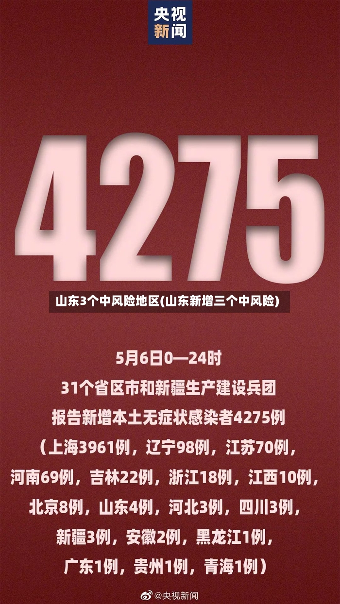 山东3个中风险地区(山东新增三个中风险)