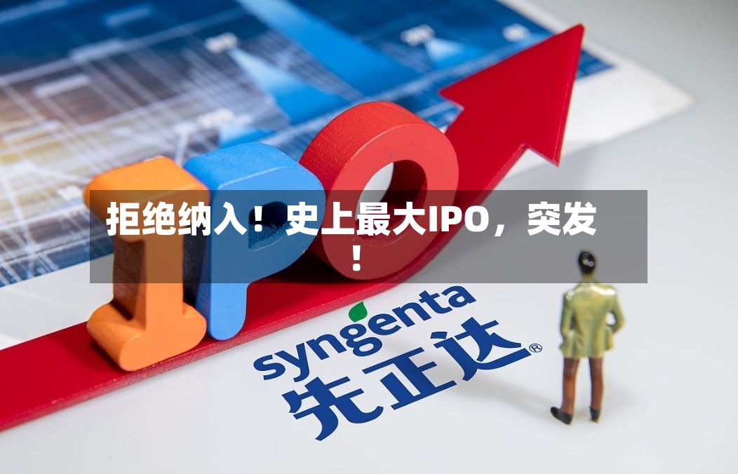拒绝纳入！史上最大IPO，突发！