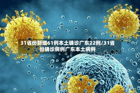 31省份新增61例本土确诊广东22例/31省份确诊病例广东本土病例