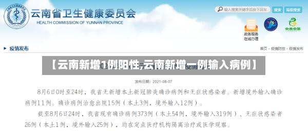 【云南新增1例阳性,云南新增一例输入病例】