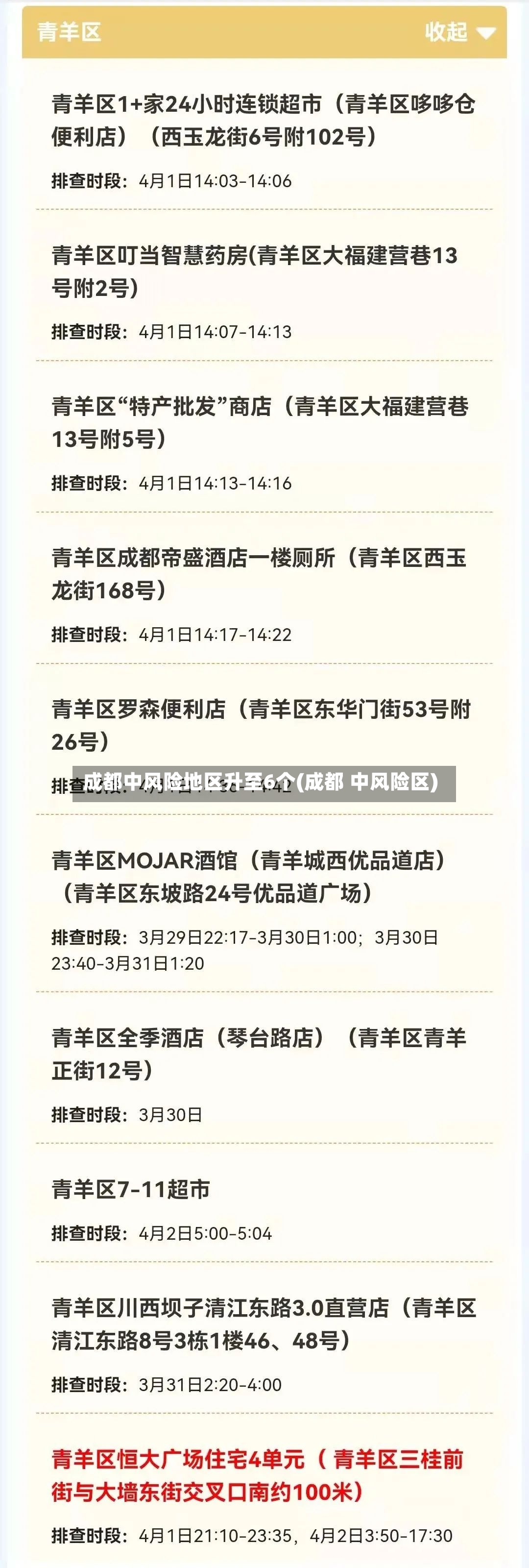 成都中风险地区升至6个(成都 中风险区)