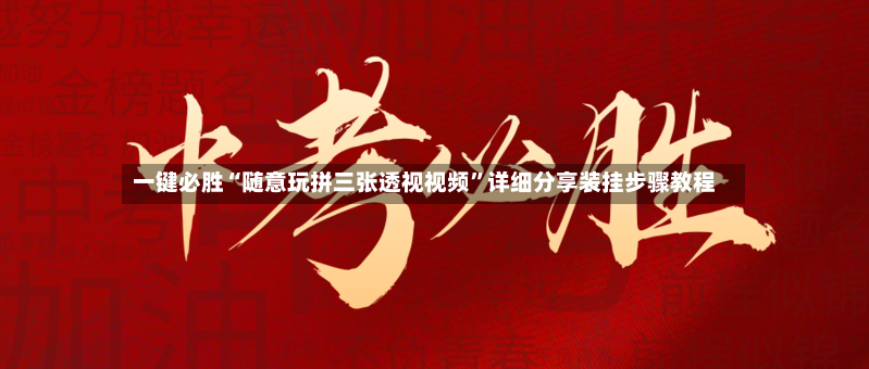 一键必胜“随意玩拼三张透视视频”详细分享装挂步骤教程-第3张图片