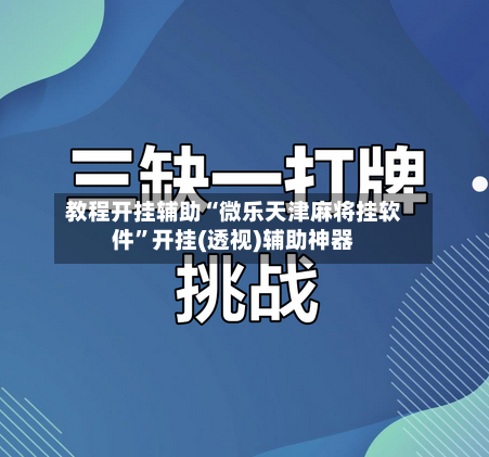 教程开挂辅助“微乐天津麻将挂软件”开挂(透视)辅助神器-第2张图片