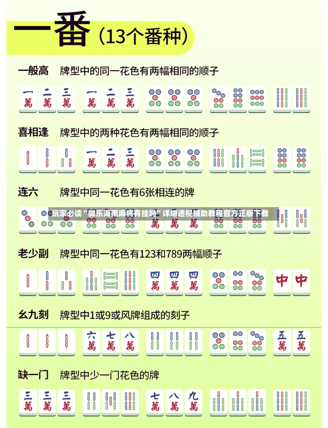 玩家必读“微乐海南麻将有挂吗”详细透视辅助教程官方正版下载-第3张图片
