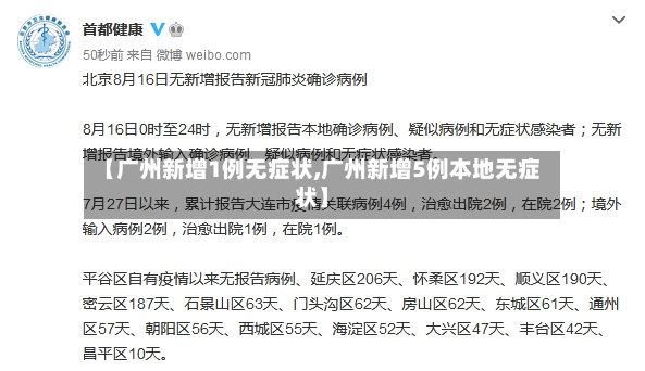 【广州新增1例无症状,广州新增5例本地无症状】-第3张图片