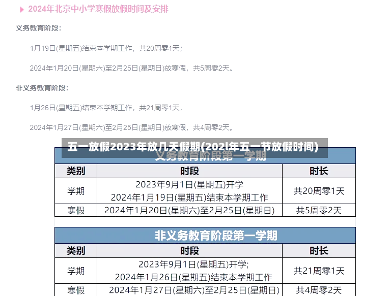 五一放假2023年放几天假期(202l年五一节放假时间)-第2张图片