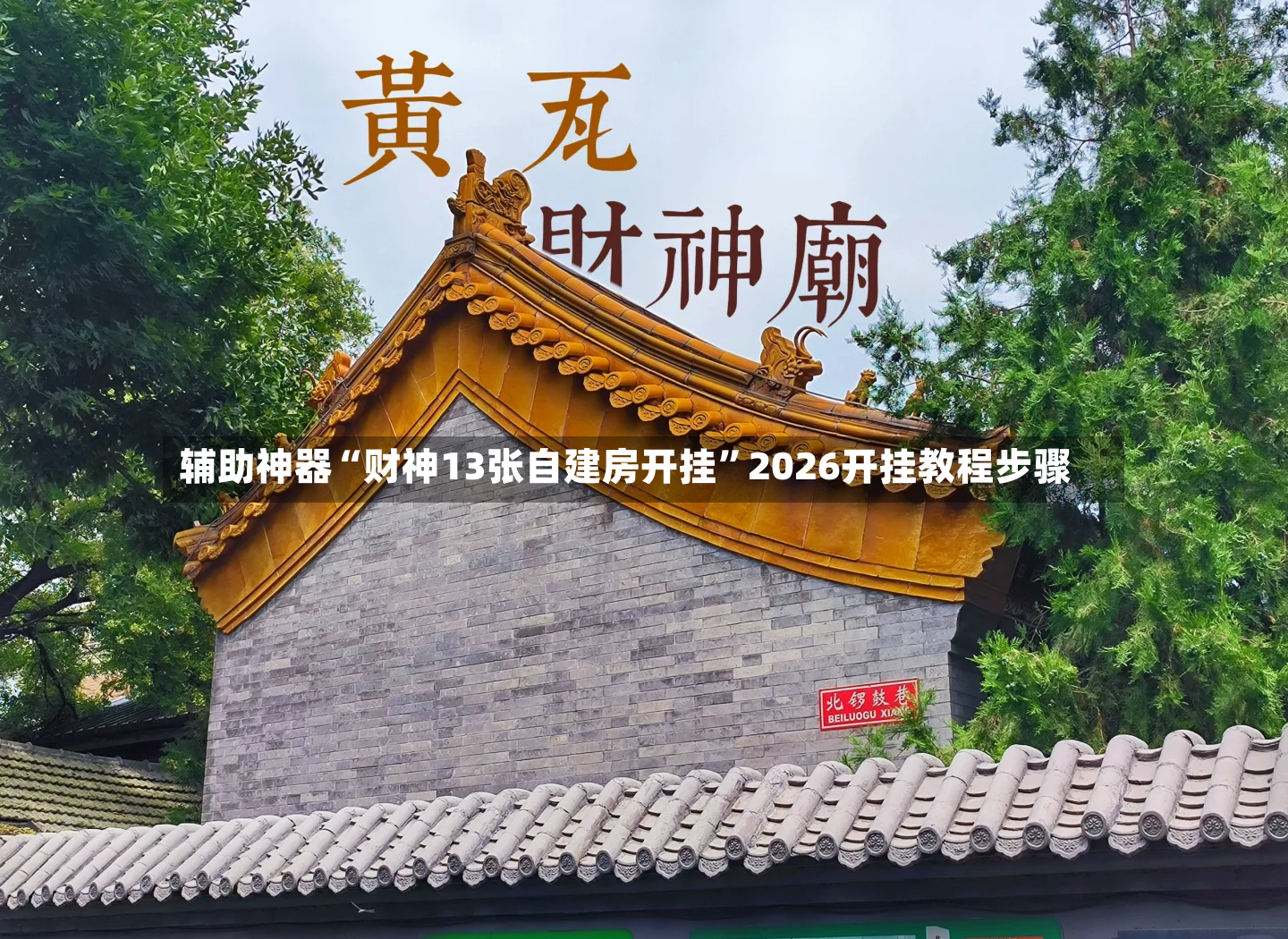 辅助神器“财神13张自建房开挂”2026开挂教程步骤-第3张图片
