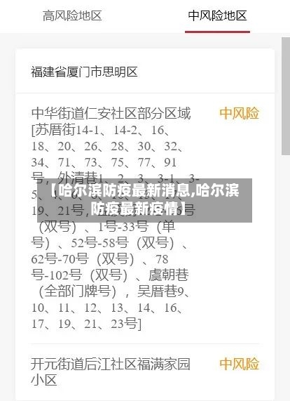 【哈尔滨防疫最新消息,哈尔滨防疫最新疫情】