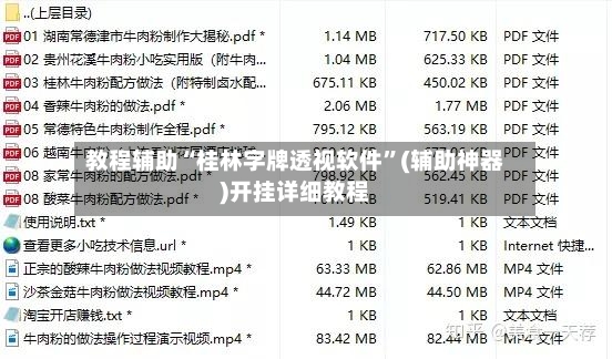 教程辅助“桂林字牌透视软件”(辅助神器)开挂详细教程-第2张图片