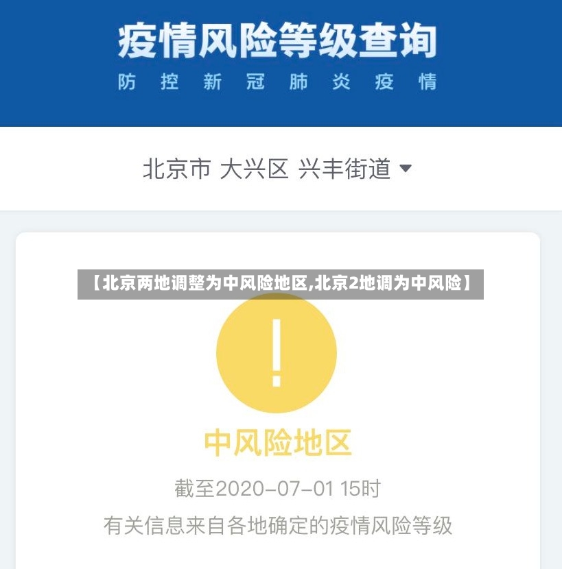 【北京两地调整为中风险地区,北京2地调为中风险】-第3张图片