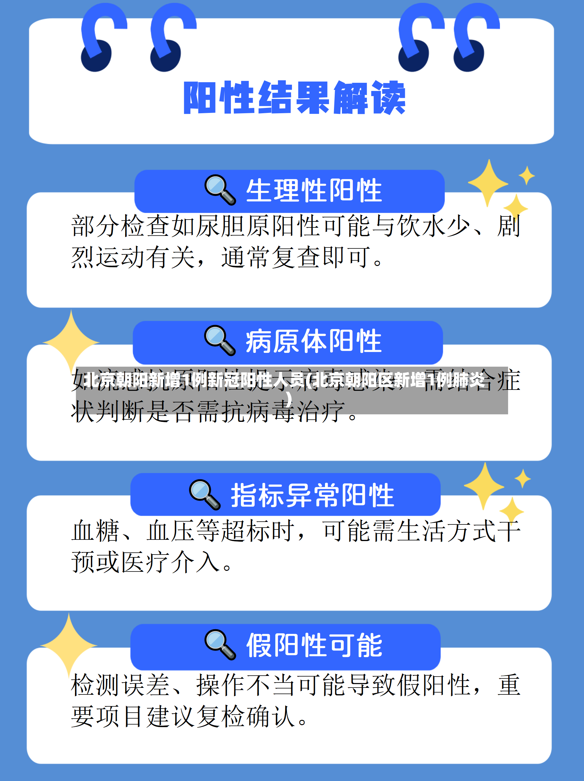 北京朝阳新增1例新冠阳性人员(北京朝阳区新增1例肺炎)
