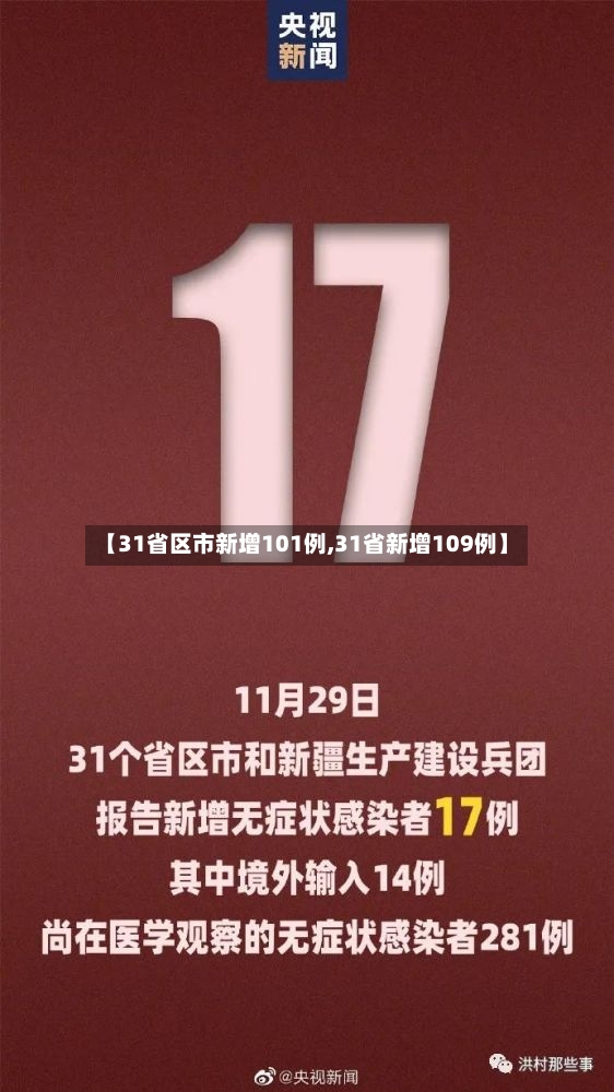 【31省区市新增101例,31省新增109例】-第3张图片