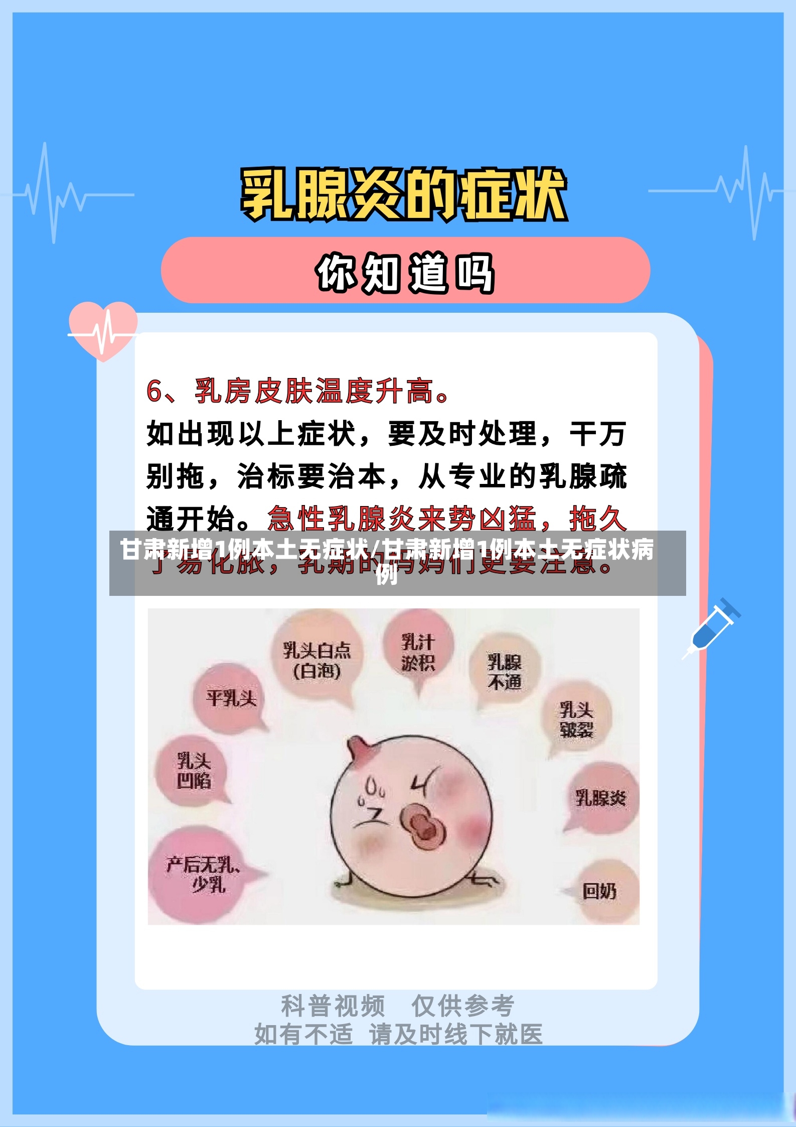 甘肃新增1例本土无症状/甘肃新增1例本土无症状病例