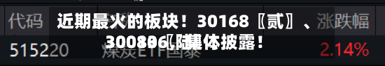 近期最火的板块！30168〖贰〗、30080〖陆〗	、300136，集体披露！-第2张图片
