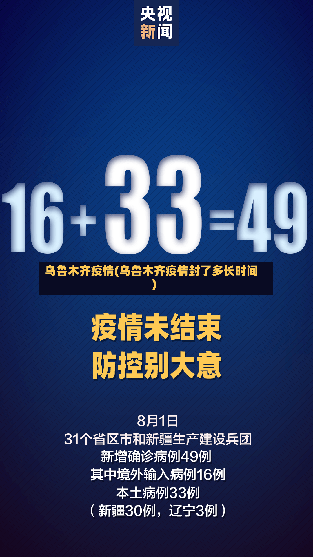 乌鲁木齐疫情(乌鲁木齐疫情封了多长时间)-第3张图片