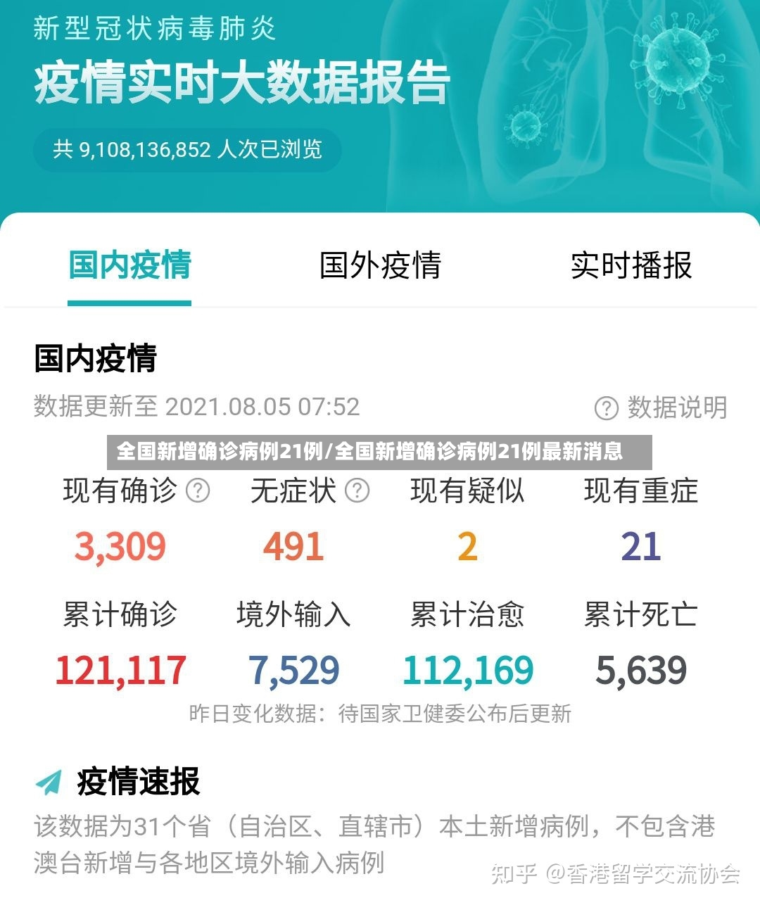 全国新增确诊病例21例/全国新增确诊病例21例最新消息
