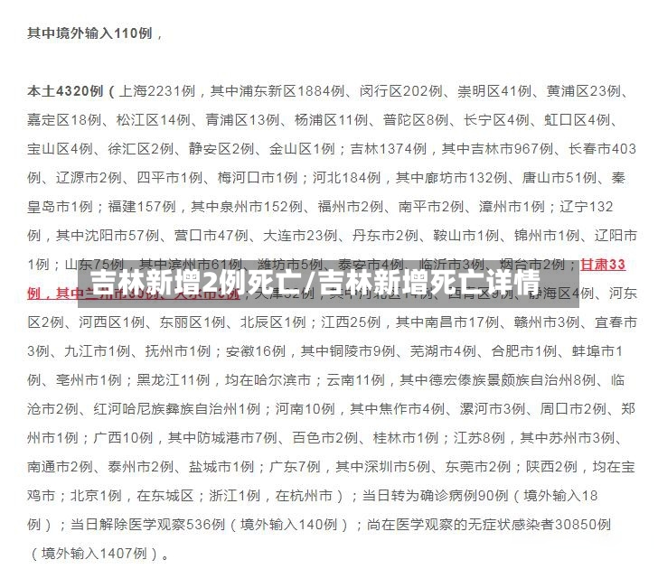 吉林新增2例死亡/吉林新增死亡详情-第3张图片