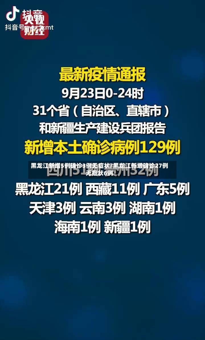 黑龙江新增5例确诊3例无症状/黑龙江新增确诊27例无症状6例