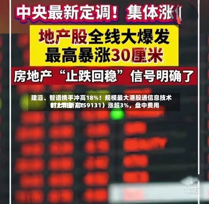 建滔、智谱携手冲高18%！规模最大港股通信息技术ETF华宝（159131）涨超3%，盘中费用创上市新高！