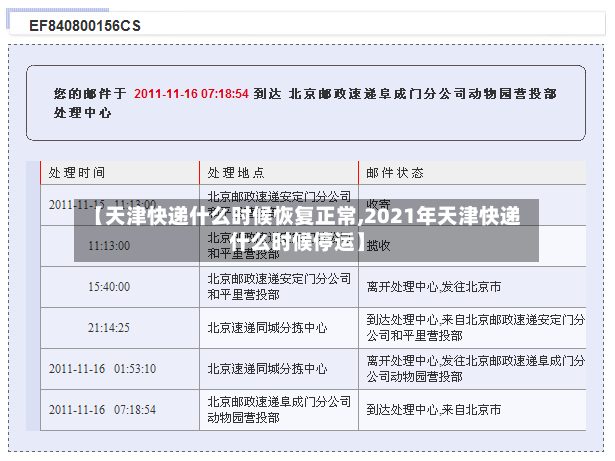 【天津快递什么时候恢复正常,2021年天津快递什么时候停运】-第3张图片