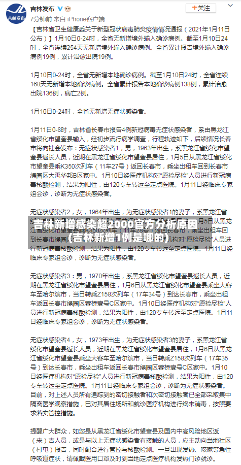 吉林新增感染超2000官方分析原因(吉林新增1例是哪的)-第2张图片
