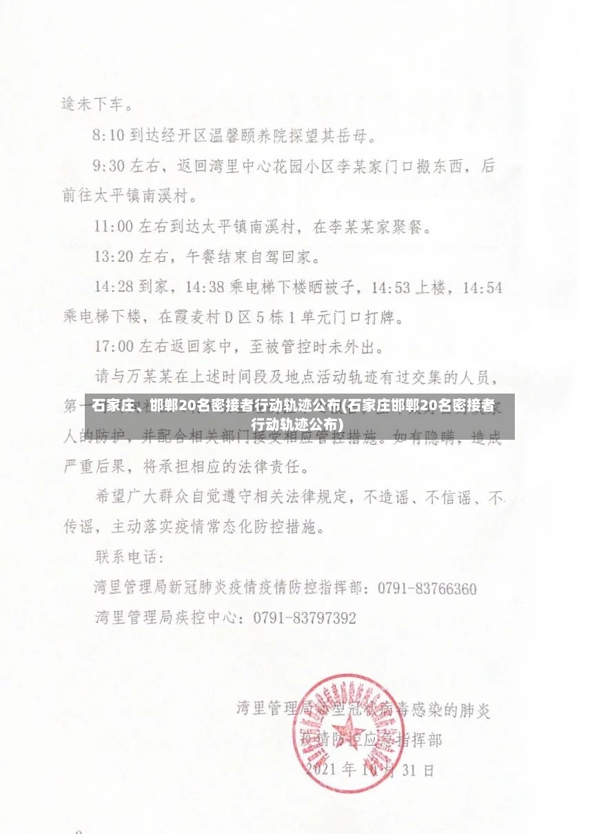 石家庄、邯郸20名密接者行动轨迹公布(石家庄邯郸20名密接者行动轨迹公布)-第2张图片