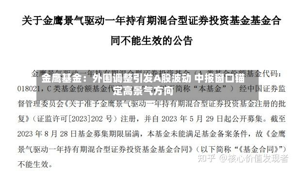 金鹰基金：外围调整引发A股波动 中报窗口锚定高景气方向