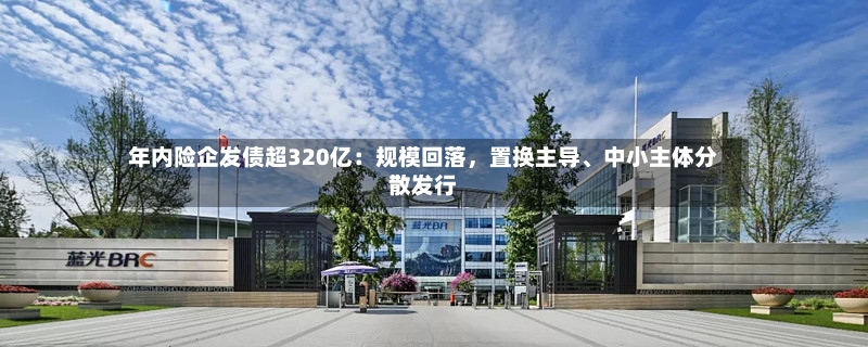 年内险企发债超320亿：规模回落，置换主导、中小主体分散发行