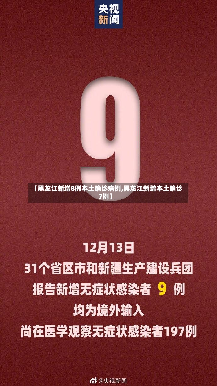 【黑龙江新增8例本土确诊病例,黑龙江新增本土确诊7例】-第2张图片