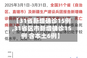 【31省新增确诊15例,31省区市新增确诊15例 含本土6例】-第2张图片