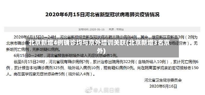 北京新增4例确诊均与京外培训关联(北京新增3名京外)-第2张图片