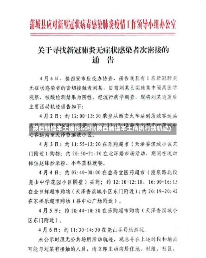 陕西新增本土确诊60例(陕西新增本土病例行动轨迹)-第3张图片