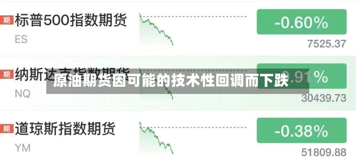 原油期货因可能的技术性回调而下跌