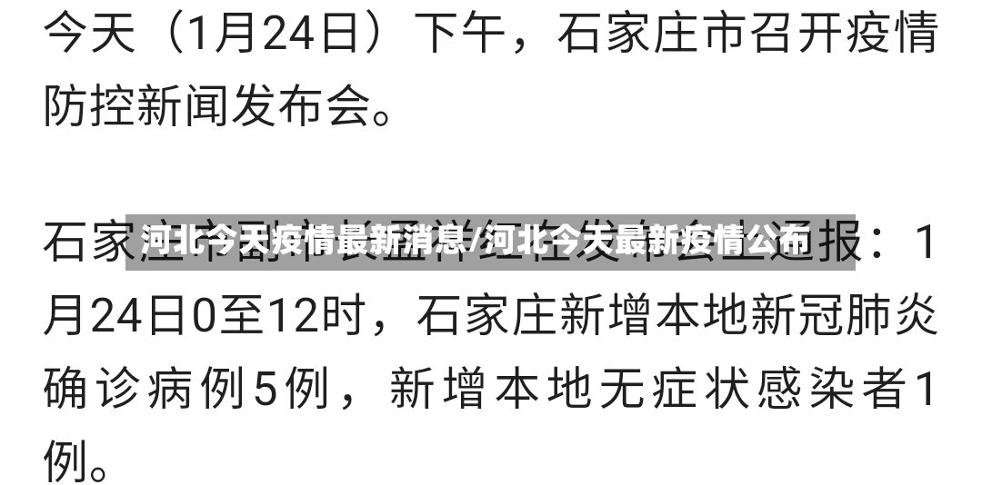 河北今天疫情最新消息/河北今天最新疫情公布-第2张图片