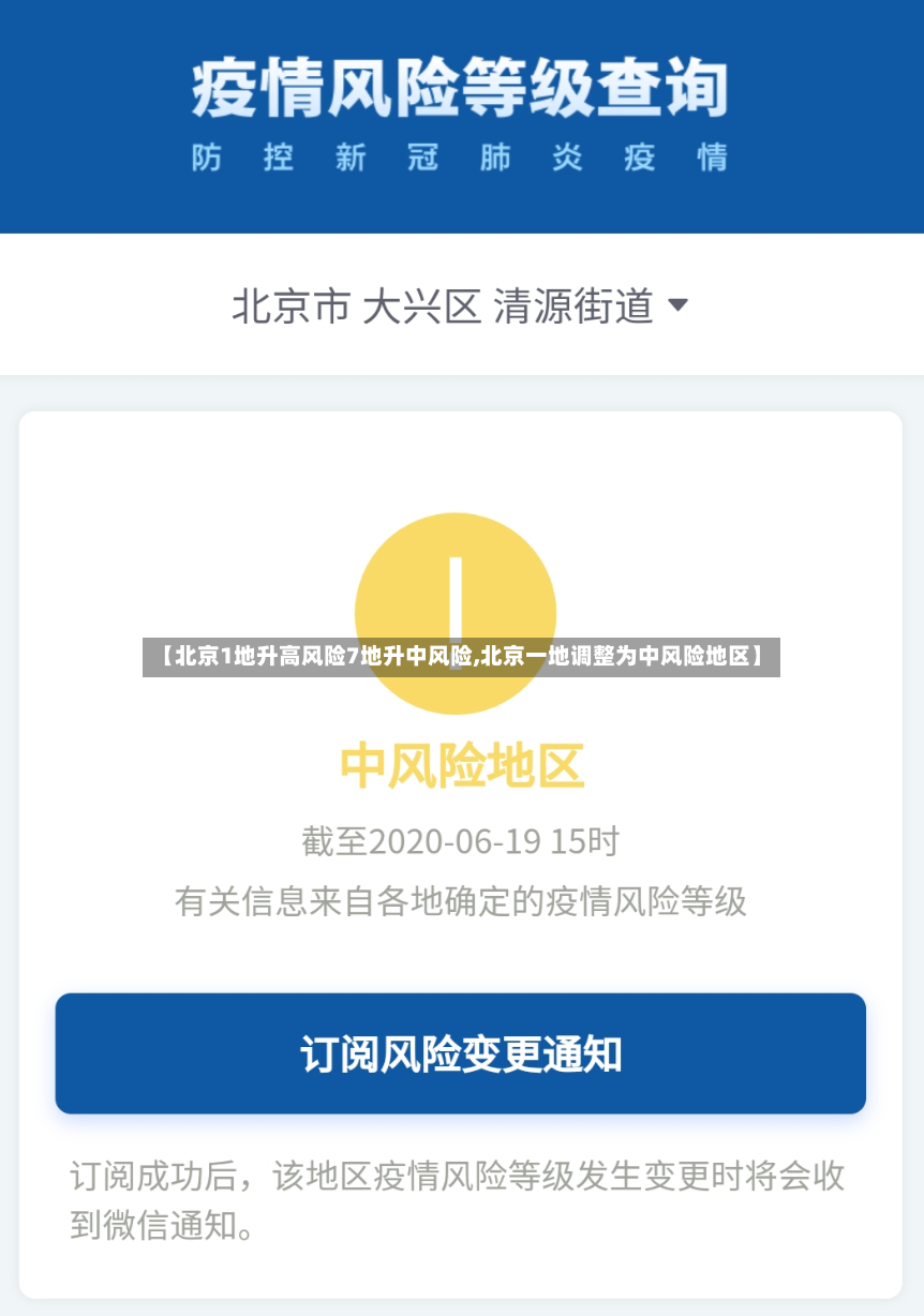 【北京1地升高风险7地升中风险,北京一地调整为中风险地区】-第2张图片